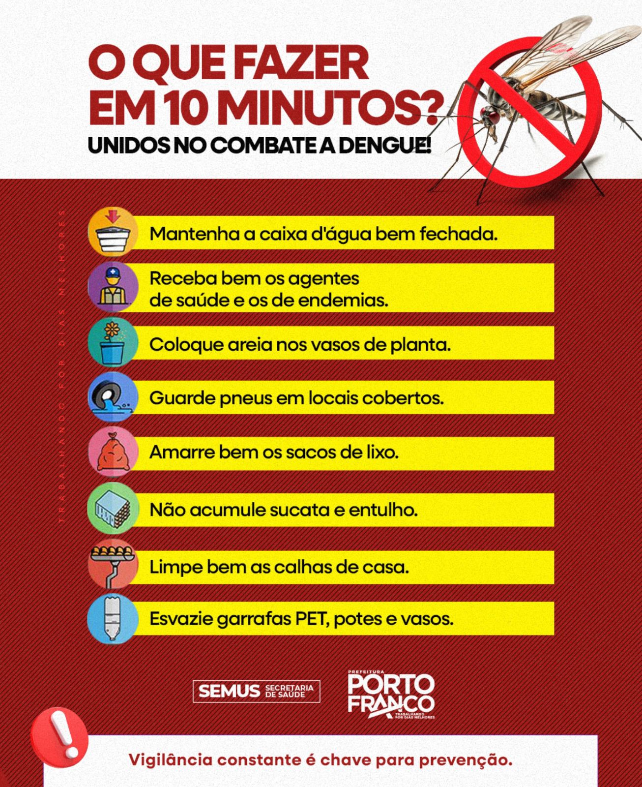 Porto Franco intensifica combate à dengue com ações de prevenção e mobilização da população