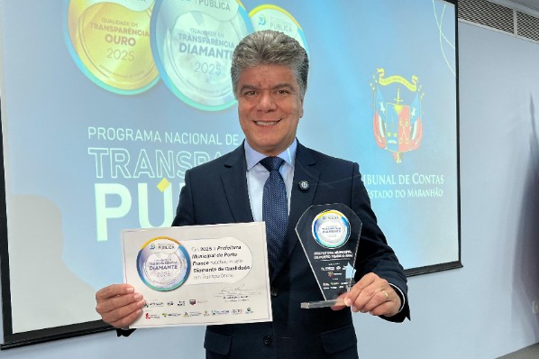Prefeitura de Porto Franco recebe Selo Diamante em Transparência pelo Tribunal de Contas do Mar...